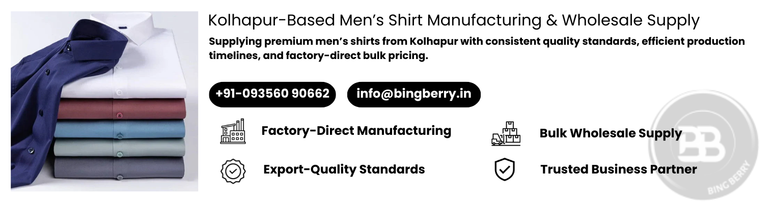 Men’s shirt manufacturers in Kolhapur